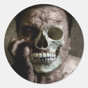 Pegatina Redonda Zombie