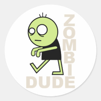 Pegatina Redonda Zombie Dude