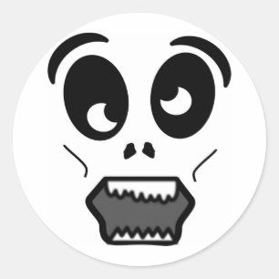 PEGATINA REDONDA ZOMBIE FACE
