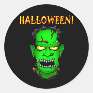 Pegatina Redonda Zombie Frankenstein