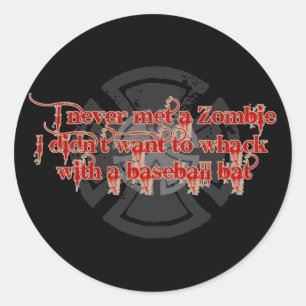 Pegatina Redonda Zombie Hunter