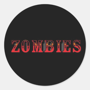 Pegatina Redonda Zombies