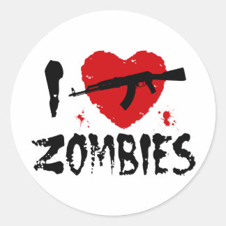 Pegatina Redonda Zombies