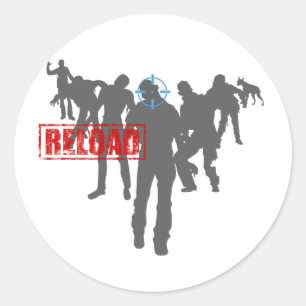 Pegatina Redonda Zombis
