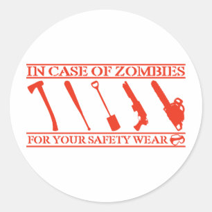 Pegatina Redonda Zombis