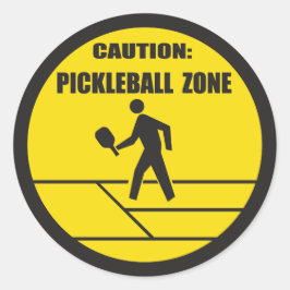 Pegatina Redonda Zona de Pickleball