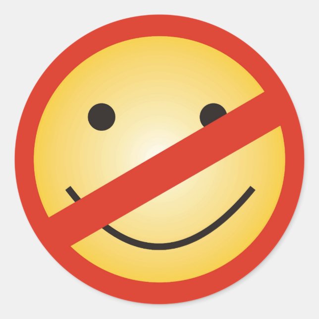 Pegatina Redonda Zona de sonrisa (Anverso)