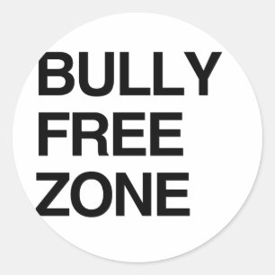 PEGATINA REDONDA ZONA LIBRE DE BULLY