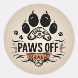 Pegatina Redonda Zona Libre de Toque