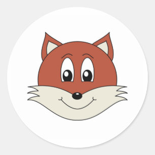 Pegatina Redonda zorro