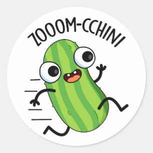Pegatina Redonda Zucchini Pun Funny