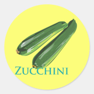 Pegatina Redonda Zucchini Squash