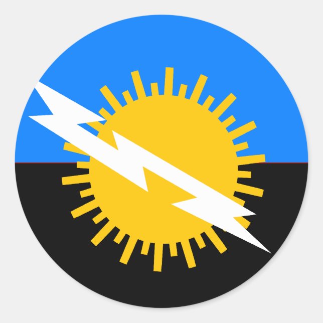 Pegatina Redonda Zulia, bandera de Venezuela (Anverso)