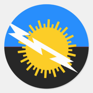 Pegatina Redonda Zulia, bandera de Venezuela