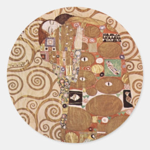Pegatina Redonda Zum Stocletfries de Klimt - de Werkvorlagen