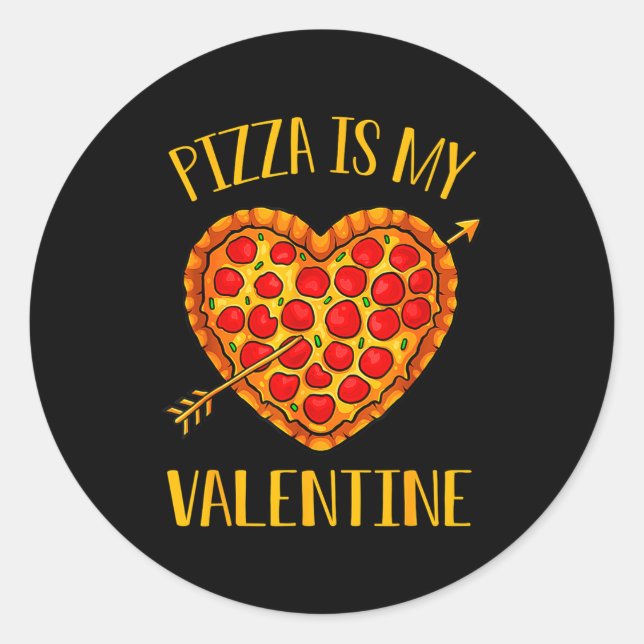 Pegatina Redonda Zza Is My Valentine Funny Valentines Day Boys Gi  (Anverso)