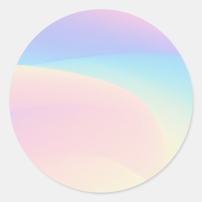 Pegatina redondeado clásico azul rosa morado (Anverso)