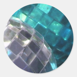 Pegatina redondeado con detalles de Blue Baubles