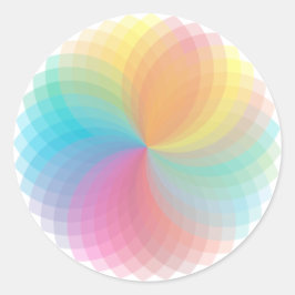 Pegatina redondeado de estilo gráfico Spiro