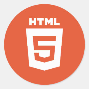 PEGATINA redondeado de logotipo HTML 5