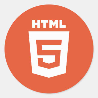 PEGATINA redondeado de logotipo HTML 5