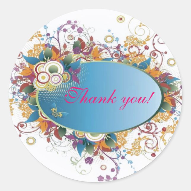 Pegatina redondeado defloral (Anverso)