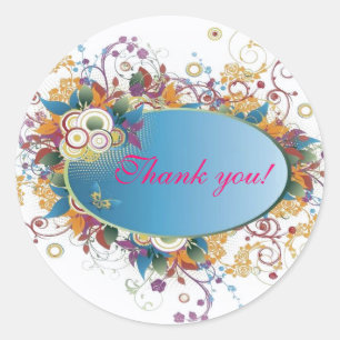 Pegatina redondeado defloral