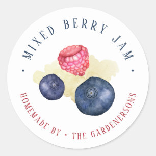 Pegatina redondo Berry Jam Classic