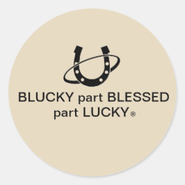 Pegatina redondo, brillante, grande de 3 pulgadas 