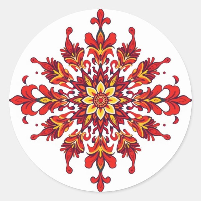 Pegatina redondo clásico (Anverso)