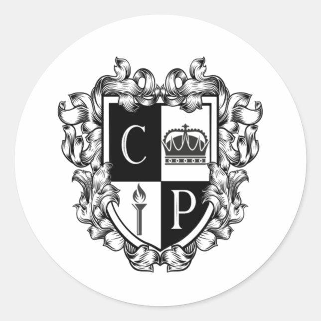 Pegatina redondo clásico (Anverso)