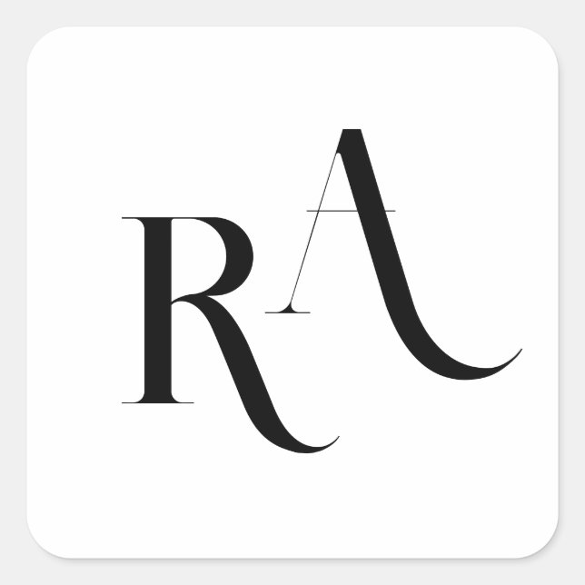 Pegatina redondo clásico Boda moderno y moda (Anverso)