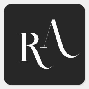 Pegatina redondo clásico Boda moderno y moda