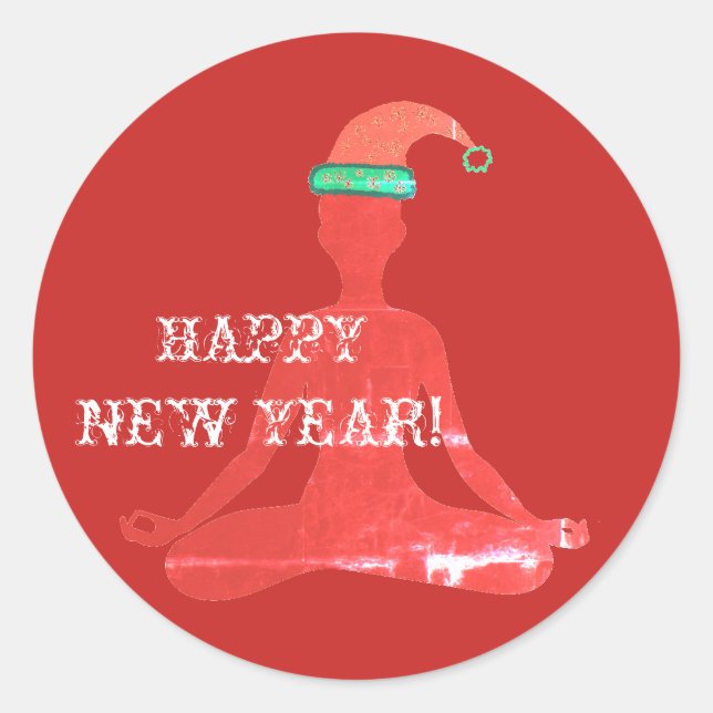 Pegatina redondo clásico, brillante (Anverso)