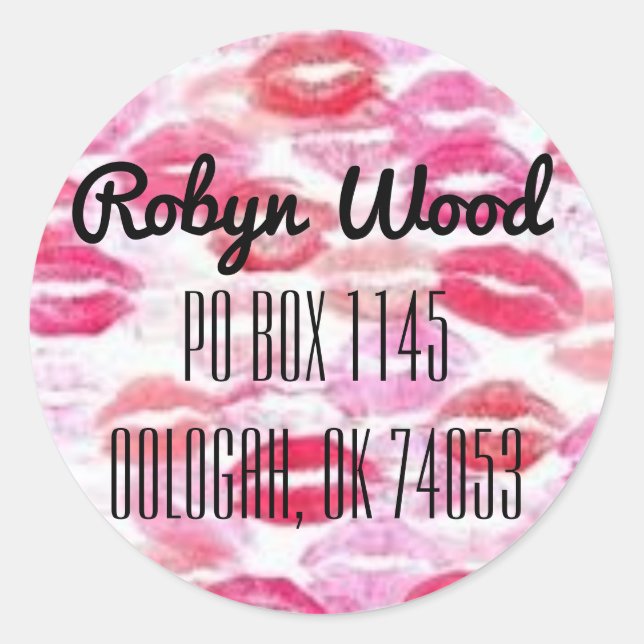 Pegatina redondo clásico, brillante (Anverso)