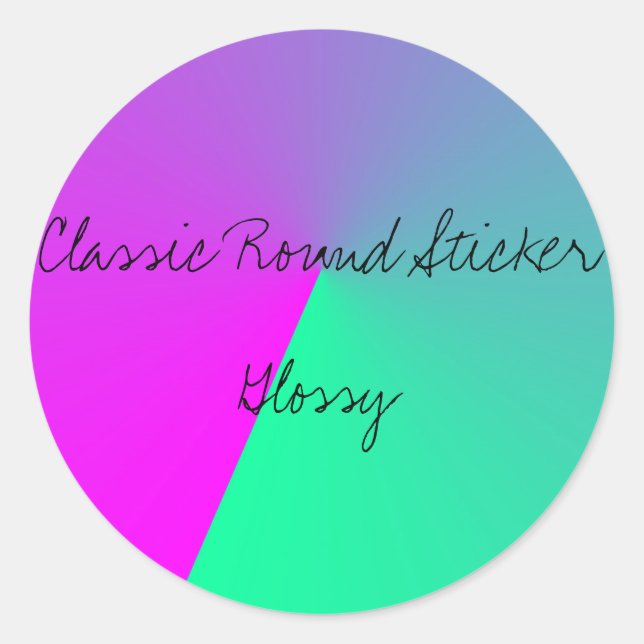 Pegatina redondo clásico, brillante (Anverso)