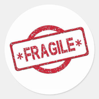 Pegatina redondo clásico, brillante, grande, de 3 