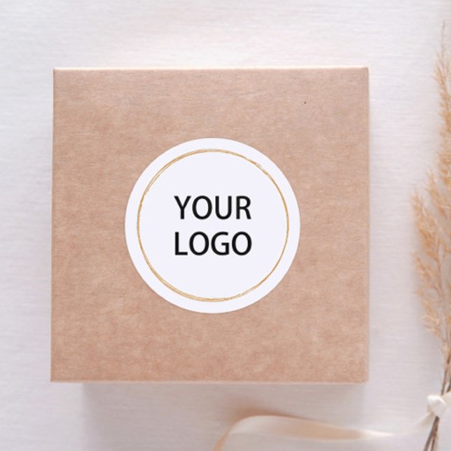 Pegatina redondo clásico con logotipo de círculo m (Subido por el creador)