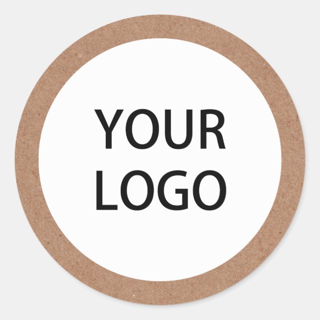 Pegatina redondo clásico con logotipo Kraft (Anverso)