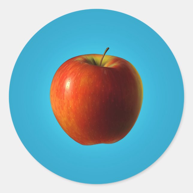 Pegatina redondo clásico de Apple (Anverso)