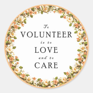 Pegatina redondo clásico de apreciación voluntaria