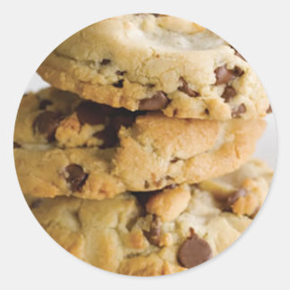 Pegatina redondo clásico de chocolate de cookie