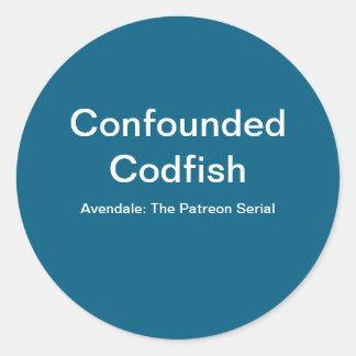 Pegatina redondo clásico de Codfish infundado