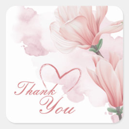 Pegatina redondo clásico de color de agua romántic