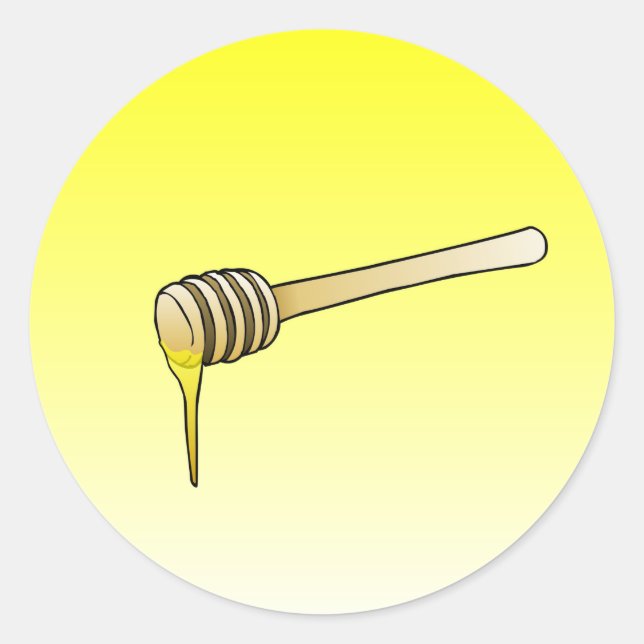 Pegatina redondo clásico de Honey Dipper (Anverso)