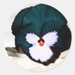 Pegatina redondo clásico de impresión de flores má