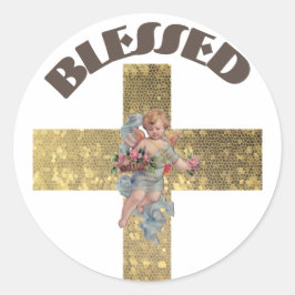 Pegatina redondo clásico de la biblia