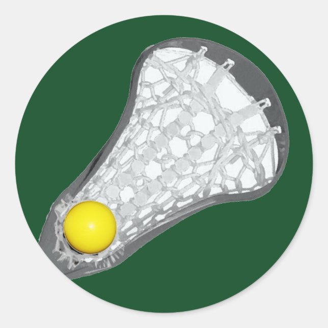 Pegatina redondo clásico de Lacrosse Team (Anverso)