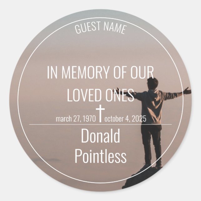 Pegatina redondo clásico de Lifeworks 002 (Anverso)