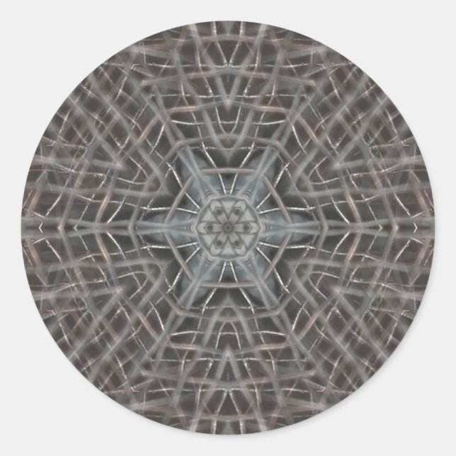 Pegatina redondo clásico de malla Metalizado metál (Anverso)